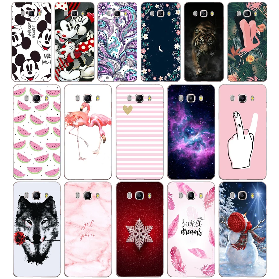 

D silicone Case FOR Samsung Galaxy J7 2016 Case J710 J710F Cover FOR Samsung J7 2016 phone soft tpu protective printing bags