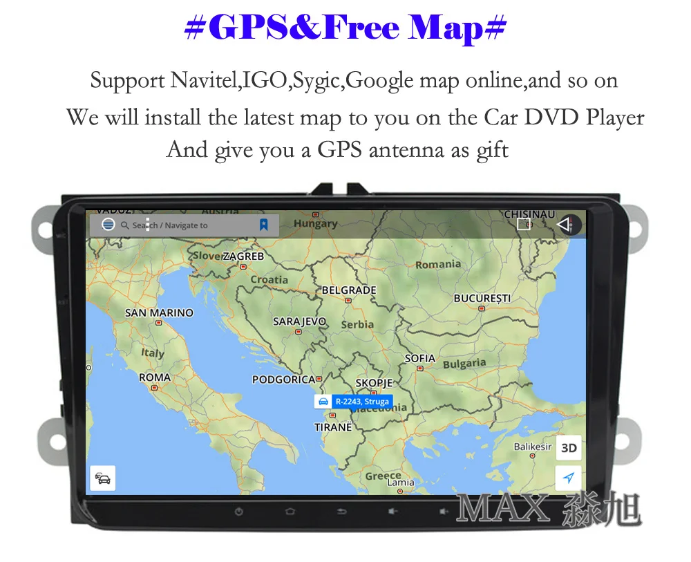 Flash Deal MAX GPS Navigation System Android 8.1 Car DVD Player for TIGUAN EOS POLO PASSAT CC GOLF 5 6 Radio RDS DAB+ BT 4G WIFI map 1080P 0