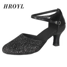Размер 34-41, стиль, обувь для латинских бальных танцев, женская танцевальная обувь на каблуке 5 см/7 см
