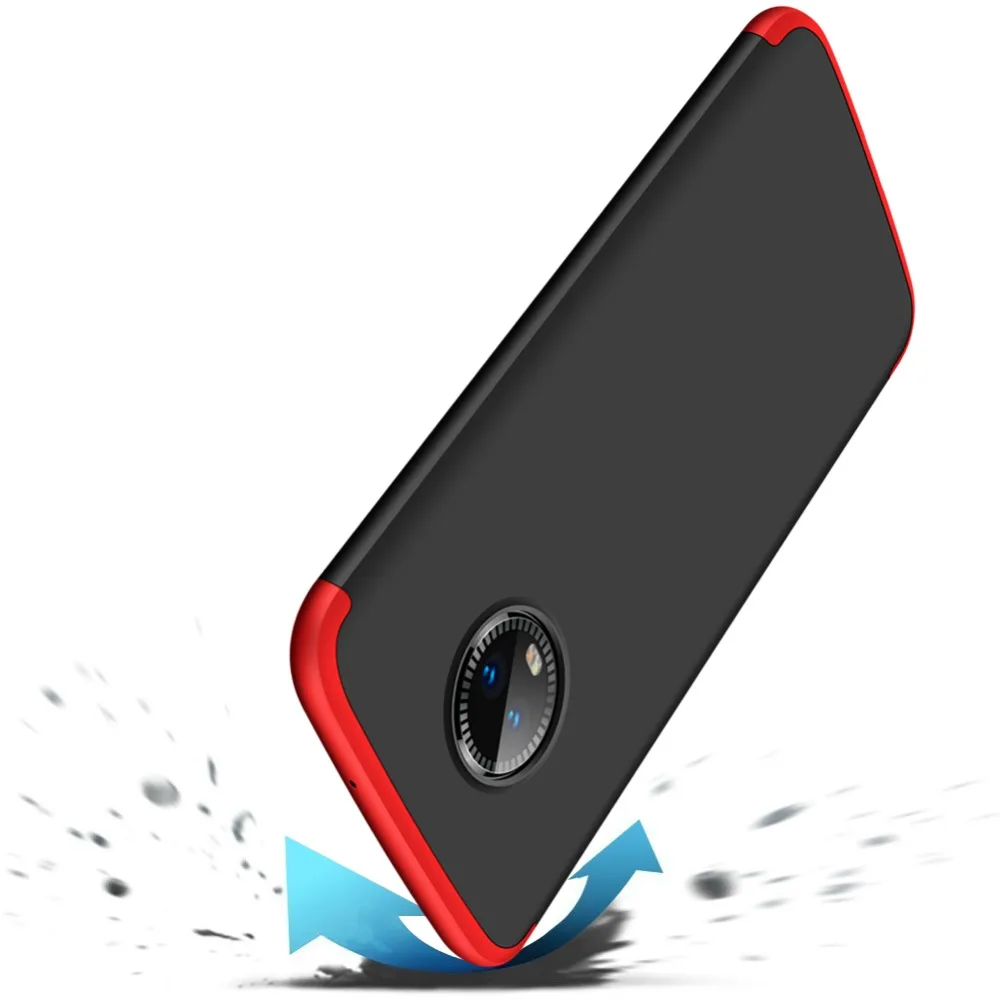 For Motorola MOTO G6 Case 360 Degree Full Body Cover Case For MOTO G6 Hybrid Shockproof Case With Tempered Glass for MOTO G6