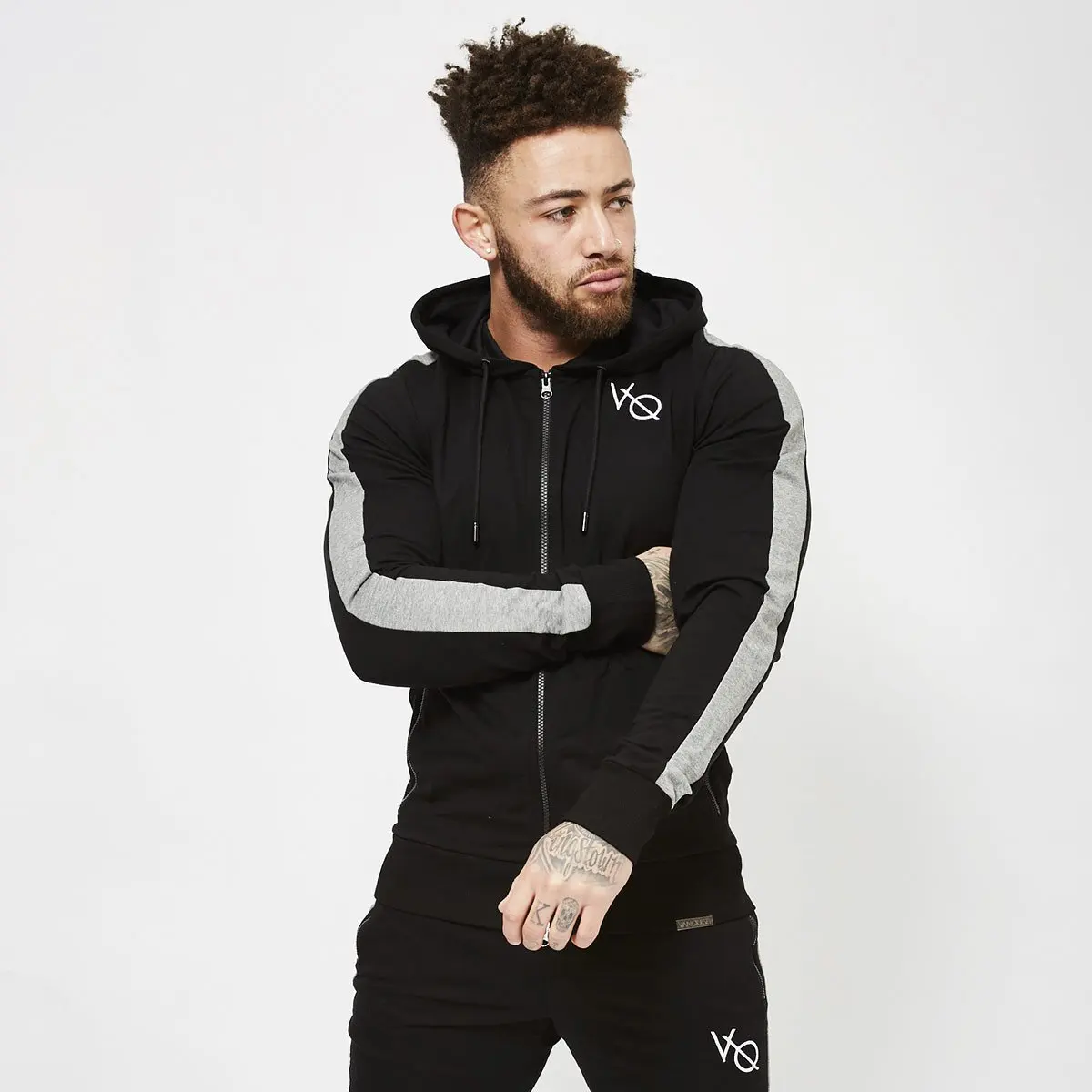 

CHUQING New Autumn and Winter Men's Sports Suit Casual Sweater Fitness Stretch Running Suit