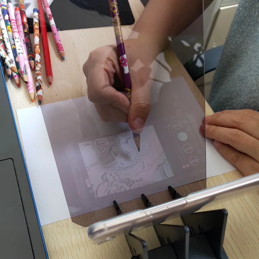 Online Malerei kopie bord Kind Kunst Zeichnung Panel Tracing Board Kopie Pad Handwerk Tragbare Null basierend Malerei Form Anime Skizze werkzeug