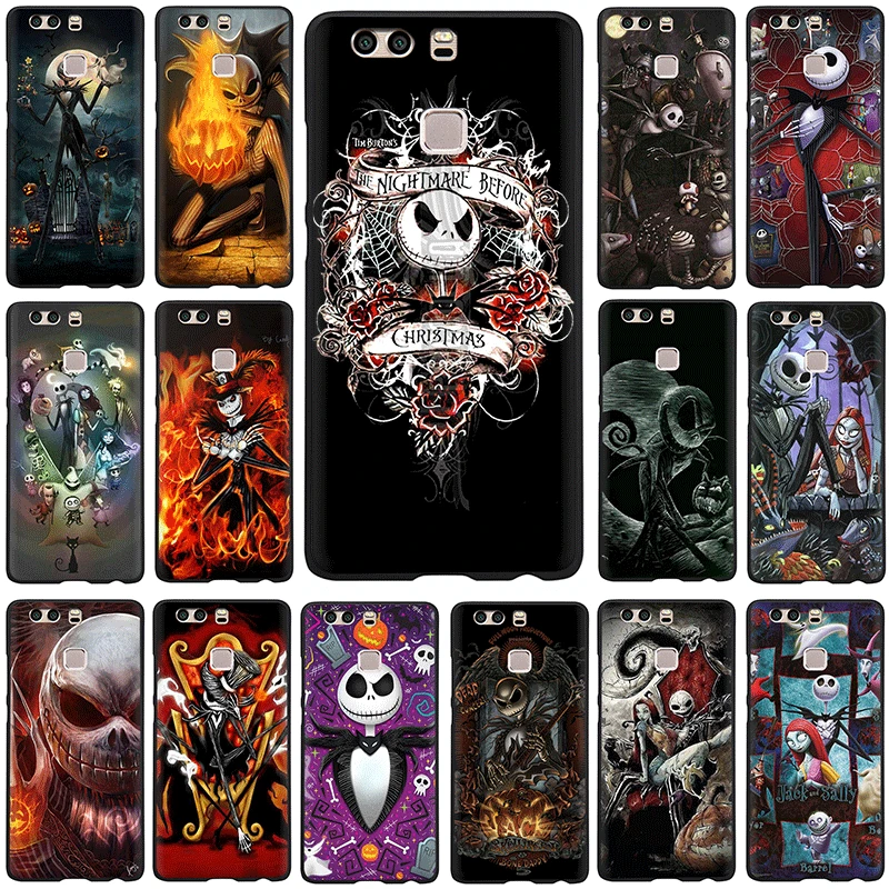 

Nightmare Tim burton Halloween jack Soft TPU Silicone phone cover case for Huawei P8 P9 P10 P20 P30 Pro Lite Mini P Smart