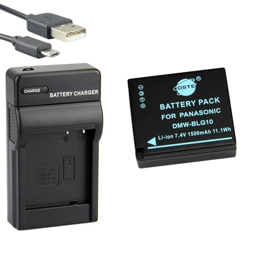 

DSTE DMW-BLG10 Li-ion Battery + UDC120 USB Port Charger for Panasonic Lumix DMC-GF6 Camera