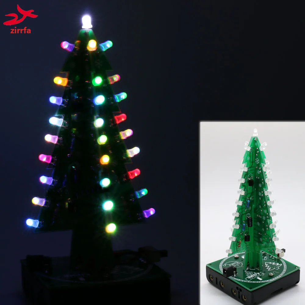 Красочные RGB Рождественские елки светодиодные электронные diy kit|Запасные части| |