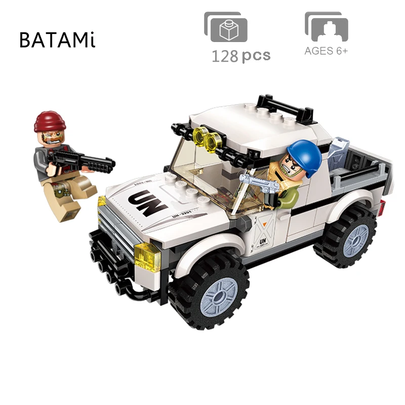 

Model Building Kits Compatible with Lego City Brick Block Swat Thunder Mission Ambush Mountain Car sets 2 Minfigure Toys