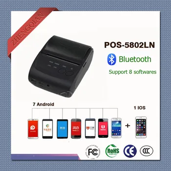

58mm Portable Thermal Bluetooth Receipt Printer POS-5802LN support windows ISO Iphone system and 7pcs Android phone