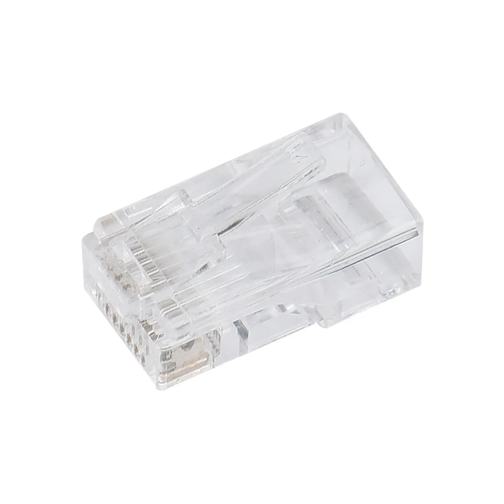 

New 10PCS Connectors Plug Cat5 Cat5e Network Connector rj45 Metal Cable Modular Plug Terminals Gadget l920#1