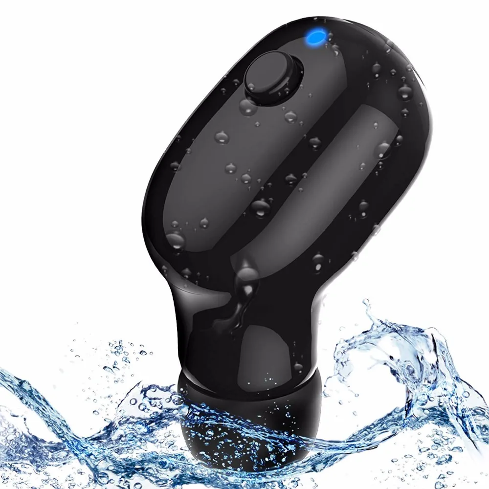 

Waterproof IPX7 Wireless Earbud Mini Bluetooth earphone Invisible with Mic Single Earphone 4.5g V4.2 for iphone Samsung Huawei