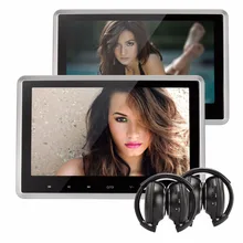 2pcs/lot HDMI Car Headrest Monitor DVD player TFT Screen 1024*600 for BMW KIA Nissan Opel all cars + 2 headsets Support Russian