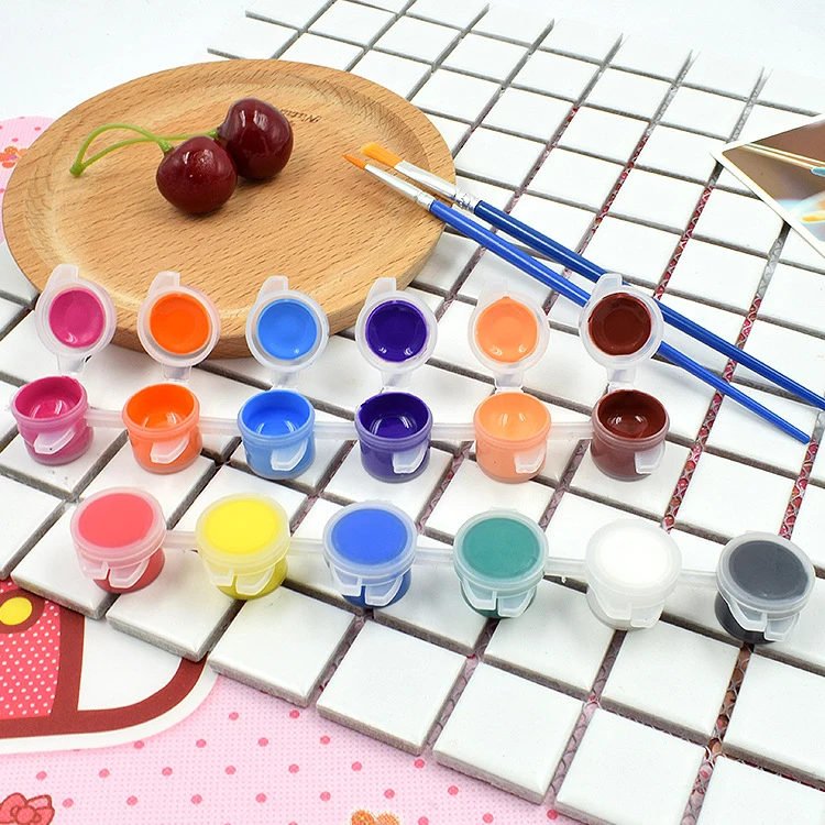 12color краска для детей обучающая игрушка для рисования DIY Ручная роспись настенная футболка с картиной живопись текстиль водонепроницаемый набор красок