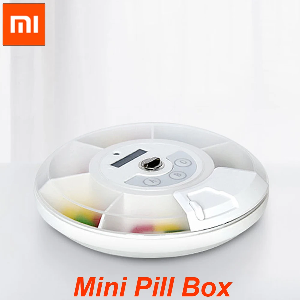 

Xiaomi ZAYATA Smart Mini Pill Box Portable Travel Pill Case connect with Phone Smart Reminder Synchronized Taking medicine Box