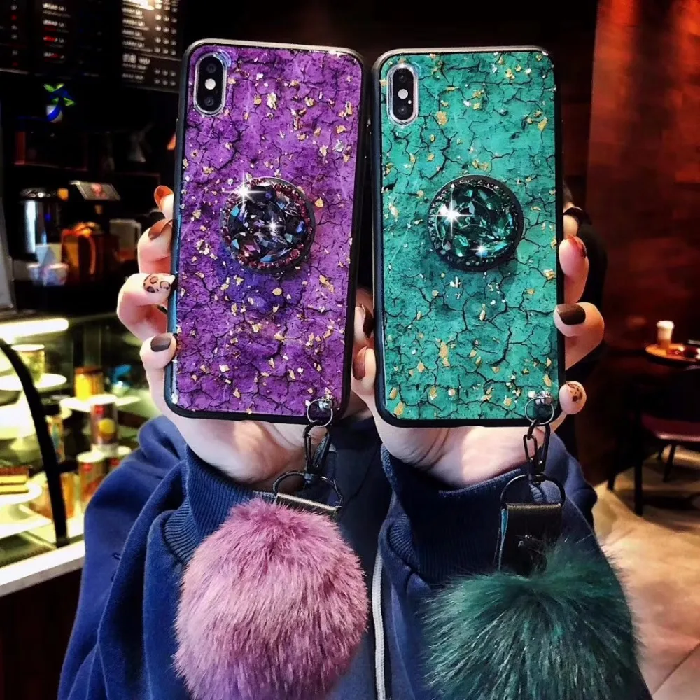 PEIPENG Luxury Gold Foil Bling Marble diamond  phone case Phone Cases Soft TPU Cover  For iphone 6 6S 7 8 Plus X Xs Max Christmas gift0107