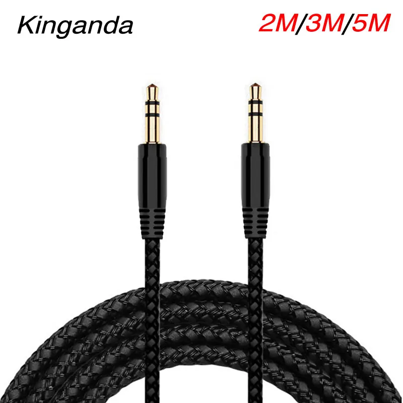 

Braid Audio Cable 3.5mm Jack Male to male Stereo AUX Cable M/M 2/3/5m Headphone Cord for Car Speaker Earphone MP3