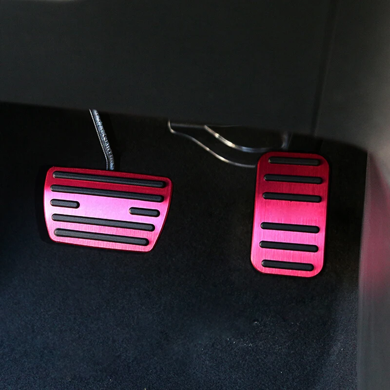 Kust 2 PCS/SET Aluminum Alloy Car Pedals Cover Auto Gas Pedals Cover
