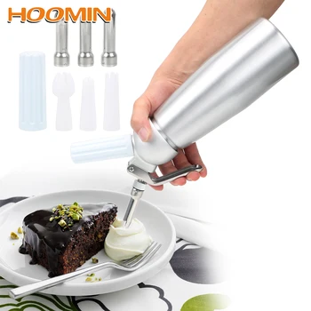 

HOOMIN Cake Bake Tools Professional 500ml 1000ml Cream Whipper Aluminium Whipped Cream Butter Dispenser Dessert Tools