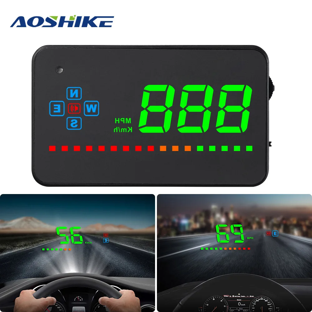Проектор автомобильный AOSHIKE A2 проектор диагональю 3 5 дюйма OBD OBD2|Проекционный