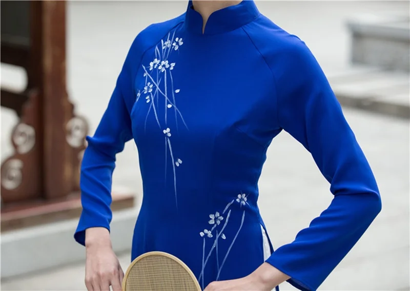 Современное китайское платье, китайский халат Qipao интернет-Китайский магазин женский халат De Soiree японское кимоно аозай вьетнамское платье AA4426