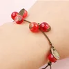 L030 – Bracelet en forme de cerise rouge pour femmes, nouvelle mode, Vintage, mignon, bijoux, cadeau ► Photo 2/5