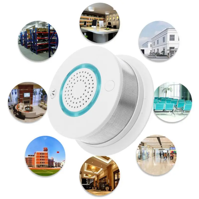 

Smart WIFI Wireless Fire Smoke Detector Alarm Temperature Sensor for Home Security APP Remote Control Gadgets
