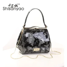 bags for women 2017 Fashion Ladies Evening bag Women handbag PU leather Shell handbags large Chain Shoulder Patent leather bags