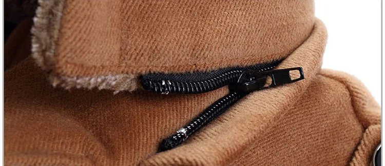 WOQN тренчкот s для мужчин Зимняя мода мужские толстые куртки флисовый приталенный тренчкот с капюшоном Длинные повседневные куртки для мужчин размера плюс