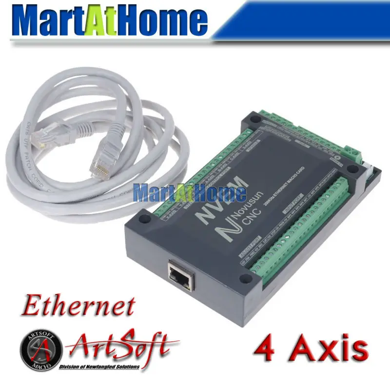 Плата контроля движения NVEM4 V2 CNC 4 Axis 200KHZ Ethernet MACH3 для серводвигателя шагового