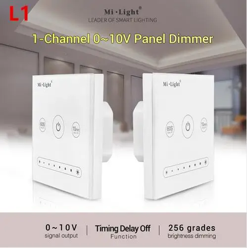 

Milight L1 Panel Dimmer use with wifi remote controller brightness adjust For single color led light AC100-220V 1-Channel 0-10V