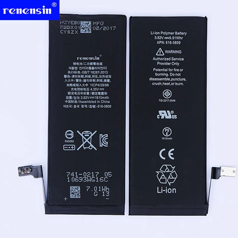 1810 мАч Ёмкость батарея 6 г батареи для iphone 6 6G Замена batteria 0 циклов батареи с repair tool стикер