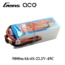 Gens ace Lipo Baterai 6 S 5800 mAh 45C Lipo 22.2 V Baterai Pack RC Baterai untuk RC Airplane RC Perahu Helikopter Drone Aksesoris Mobil
