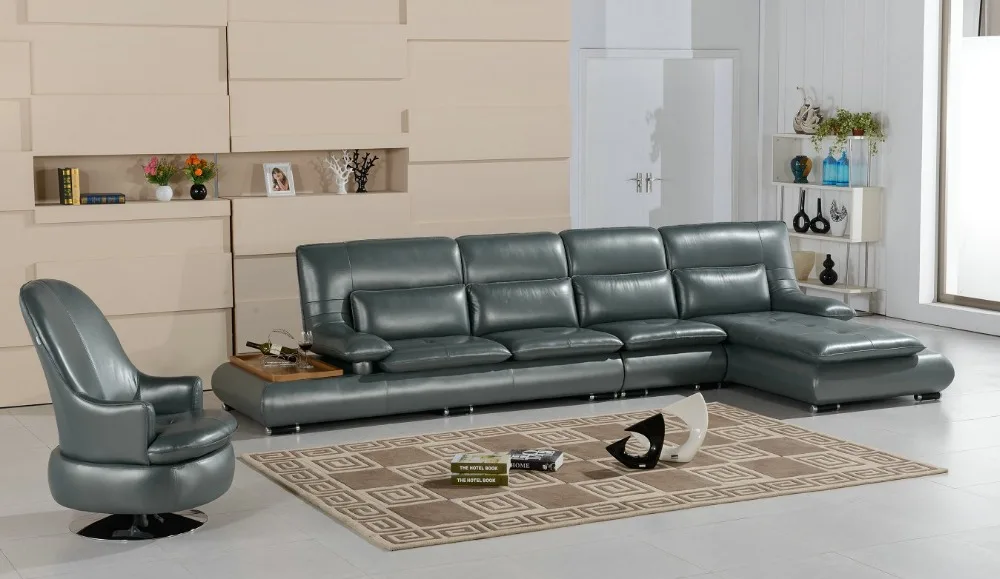 Muebles De Sala Muebles диваны для гостиной секционный диван шезлонг кресло, мебель для дома большой размер U угловая форма кожа