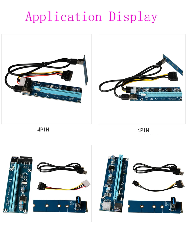 M.2 NGFF PCI-E X16 слот USB 3,0 передачи Riser Card VGA расширения адаптер удлинитель для графическая карта для BTC шахтер горнодобывающей