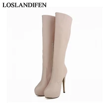 Big Size 34-42 New Fashion Women Boots Round Toe Sexy Winter Over The Knee High Boots Women Platform Boots Shoes NLK-A0054 asumer big size 33 43 fashion over the knee boots round toe zip autumn winter boots faux suede ladies thight high boots 2018 new
