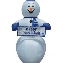 Принимаем Индивидуальные Оксфорд ткань прекрасный Хануки наружное украшение надувной снеговик