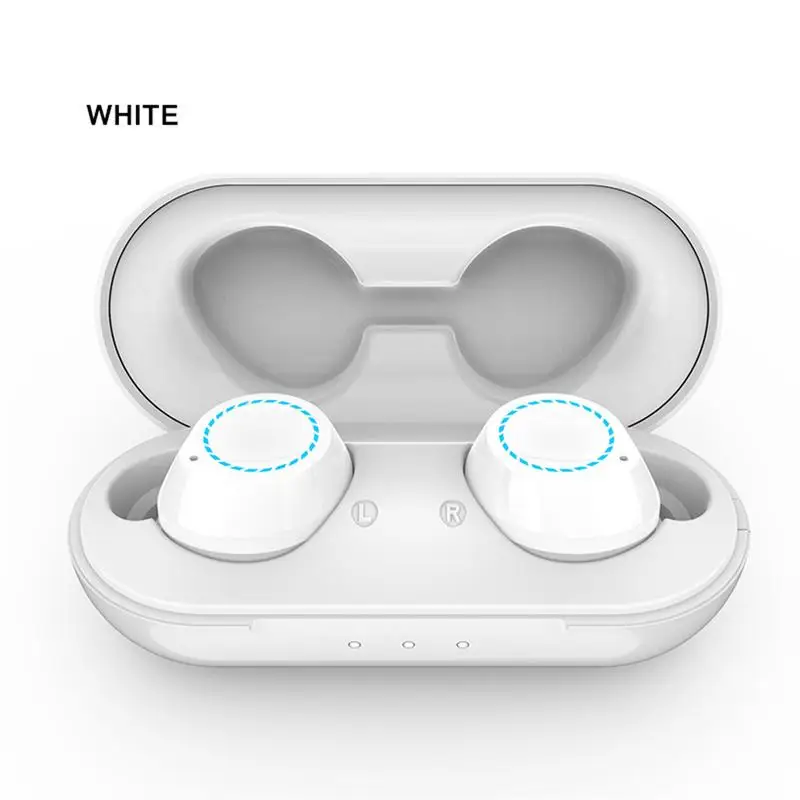 Black Качество звука Bluetooth беспроводная 5,0 гарнитура TWS Беспроводная зарядка уха Модные спортивные наушники с зарядным отсеком - Цвет: Black