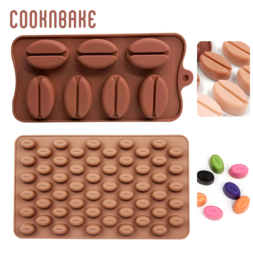 

COOKNBAKE Silicone mold for chocolate Coffee Beans candy gummy fondant form cake decor pastry tool ice jelly soap pudding mould