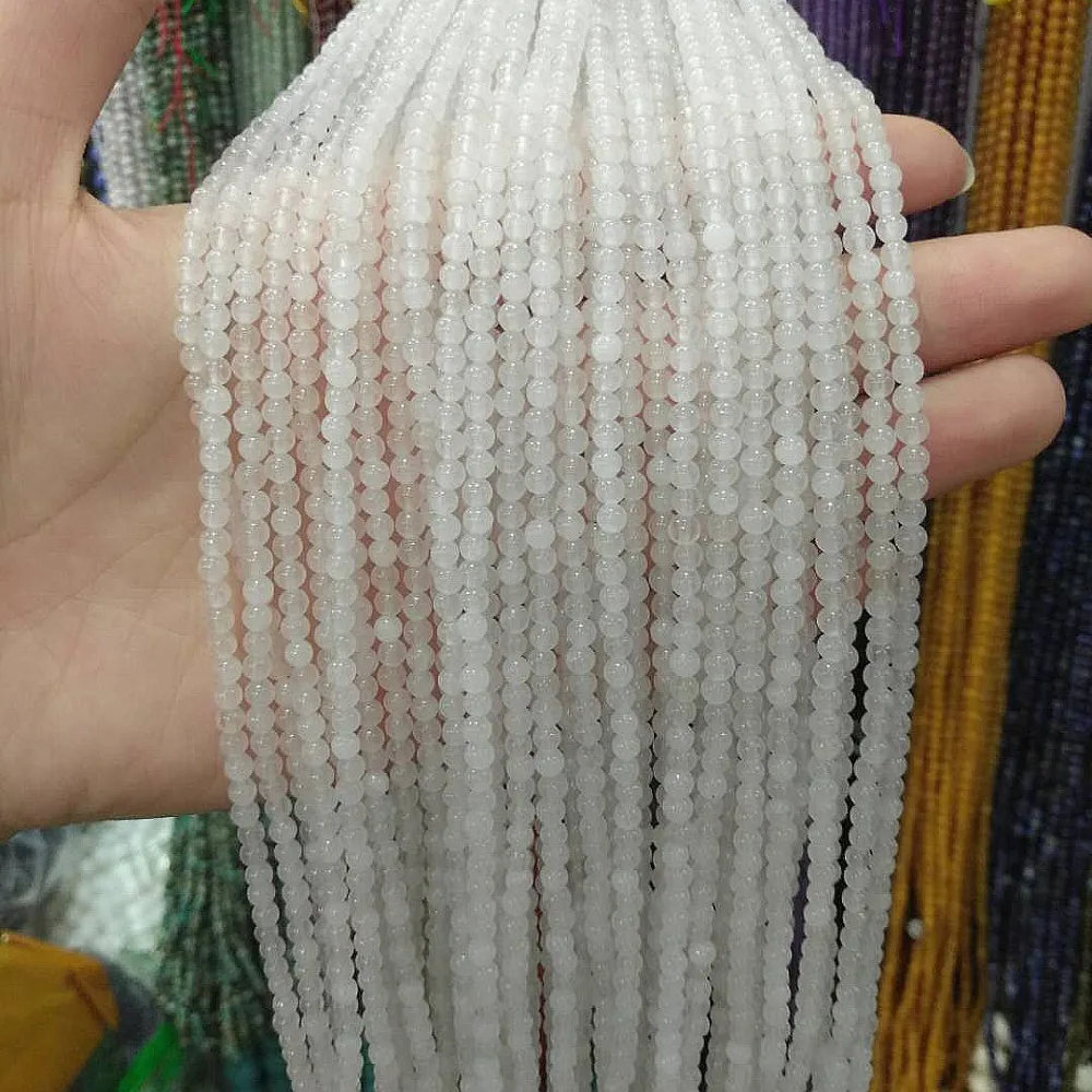

Natural Stone clear quartz Small Beads 3mm Loose Beads for Jewelry Making Necklace DIY Bracelet