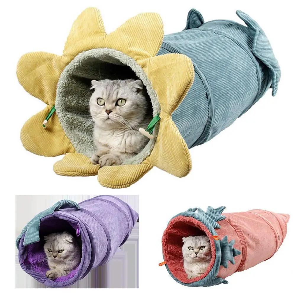 

AsyPets Cute Folding Vegetable Shape Warm Pet Tunnel Dogs Nest Cats Toy