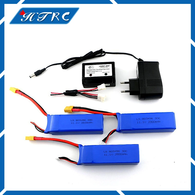 

3pcs CX20 Newest Cheerson CX-20 11.1V 2800mah 30C Li-po Battery With Charger CX 20 RC Quadcopter Spare Parts Max Rate For Toys