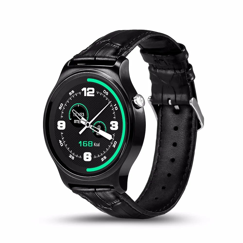 Смарт часы GW01 MTK2502 Bluetooth 4 0 водостойкие IP53 пульсометр для IOS Android круглый экран IPS