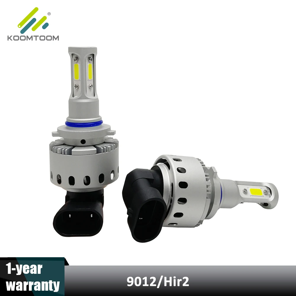 Koomtoom 90W 12000Lm 9012 HIR2 автомобильная светодиодная лампа для фары 7P COB LED набор ламп Hid