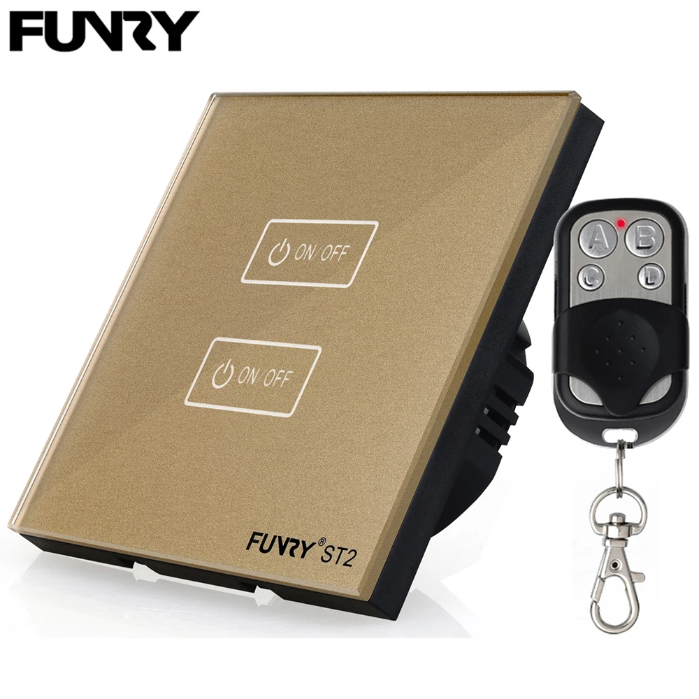 Смарт переключатель Funry EU standard 2 gang 1 way + дистанционное управление Wi Fi/приложение