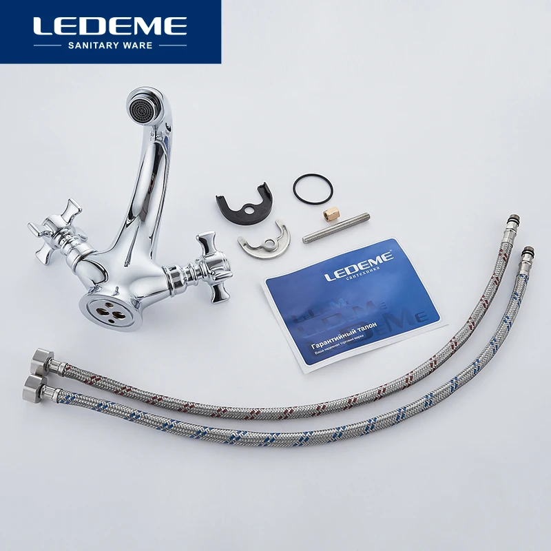 LEDEME Смеситель для умывальника латунь Цвет: хром L1011|basin faucet|waterfall faucetbathroom faucet |