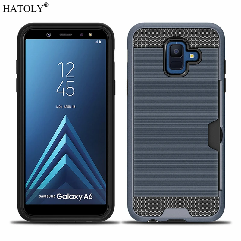 Чехол для Samsung Galaxy A6 2018 чехол A600FN Armor прочный резиновый жесткий телефона со слотом