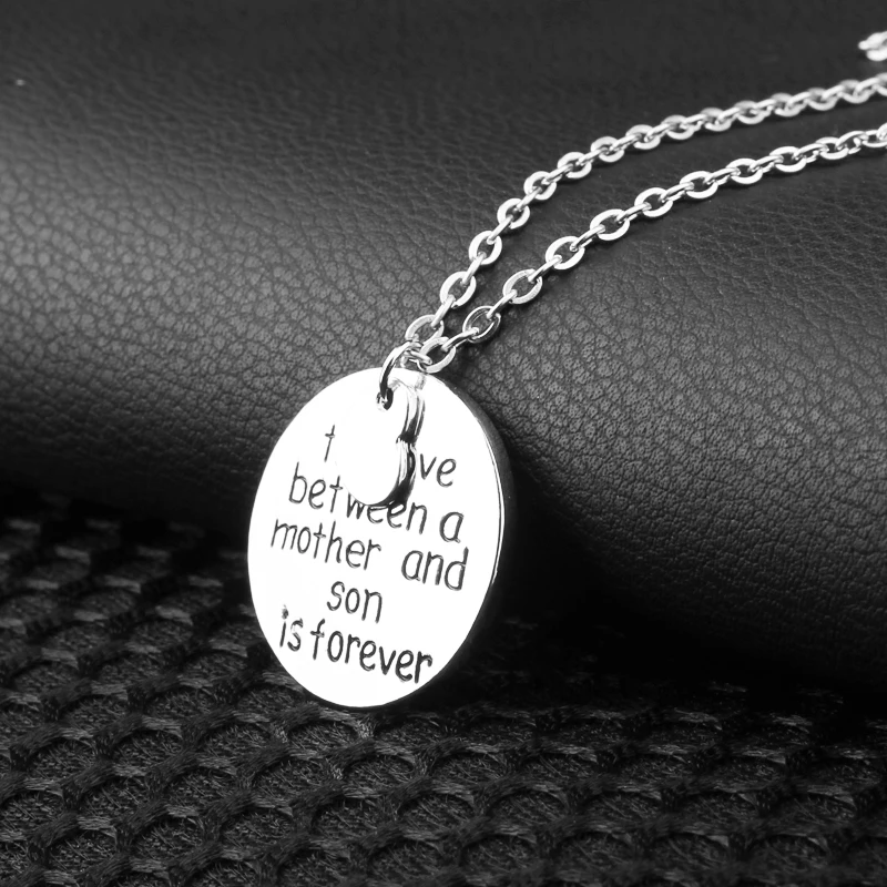 mom son family Round heart Jewelry 