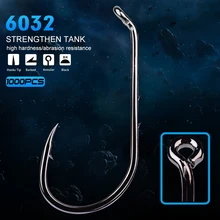 1000 шт. бренд PROBEROS рыболовный крючок 1#-6/0# рыболовные Крючки BAITHOLDER черного цвета большой один крючок