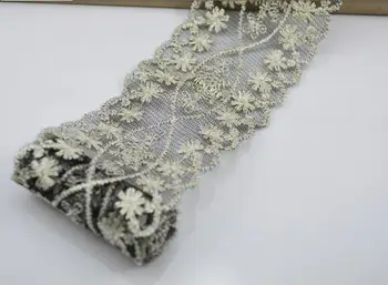 

african lace fabric 30yards/lot,6.3cm chemical lace fabric gold thread embroidery lace trim headband hair bow garment accessory