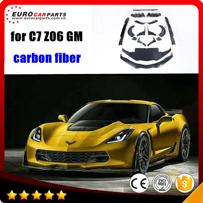 

C7 carbon fiber parts fit for Corvette C7 Z06 Z51 carbon front lip, side skirts, diffuser, spoiler