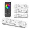 New Led rgbw Strip controller 2.4G RF Remote Wireless 12V Led strip rgbw controller RT9 4 zone control with V4 4CH*5A Receiver ► Photo 1/4