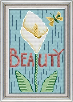 

Beauty Embroidery Needlework Kit DIY Home Decor Beginner Cross Stitch Kits Printed Canvas DMC Counted printed Cross-stitch set